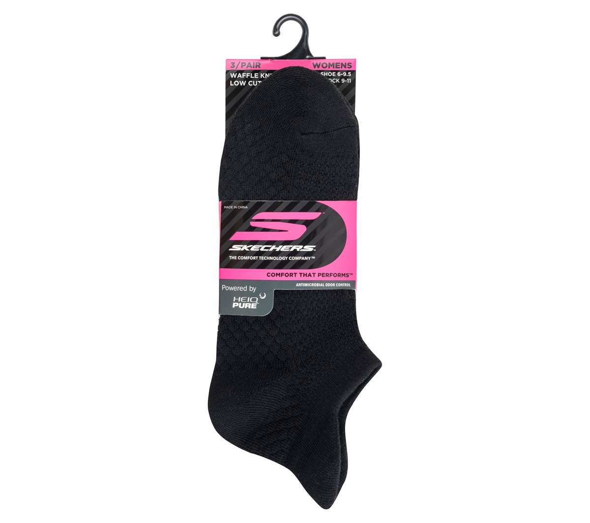 3 Pack Women's Performance Low Cut Textured Socks | Skechers for sale