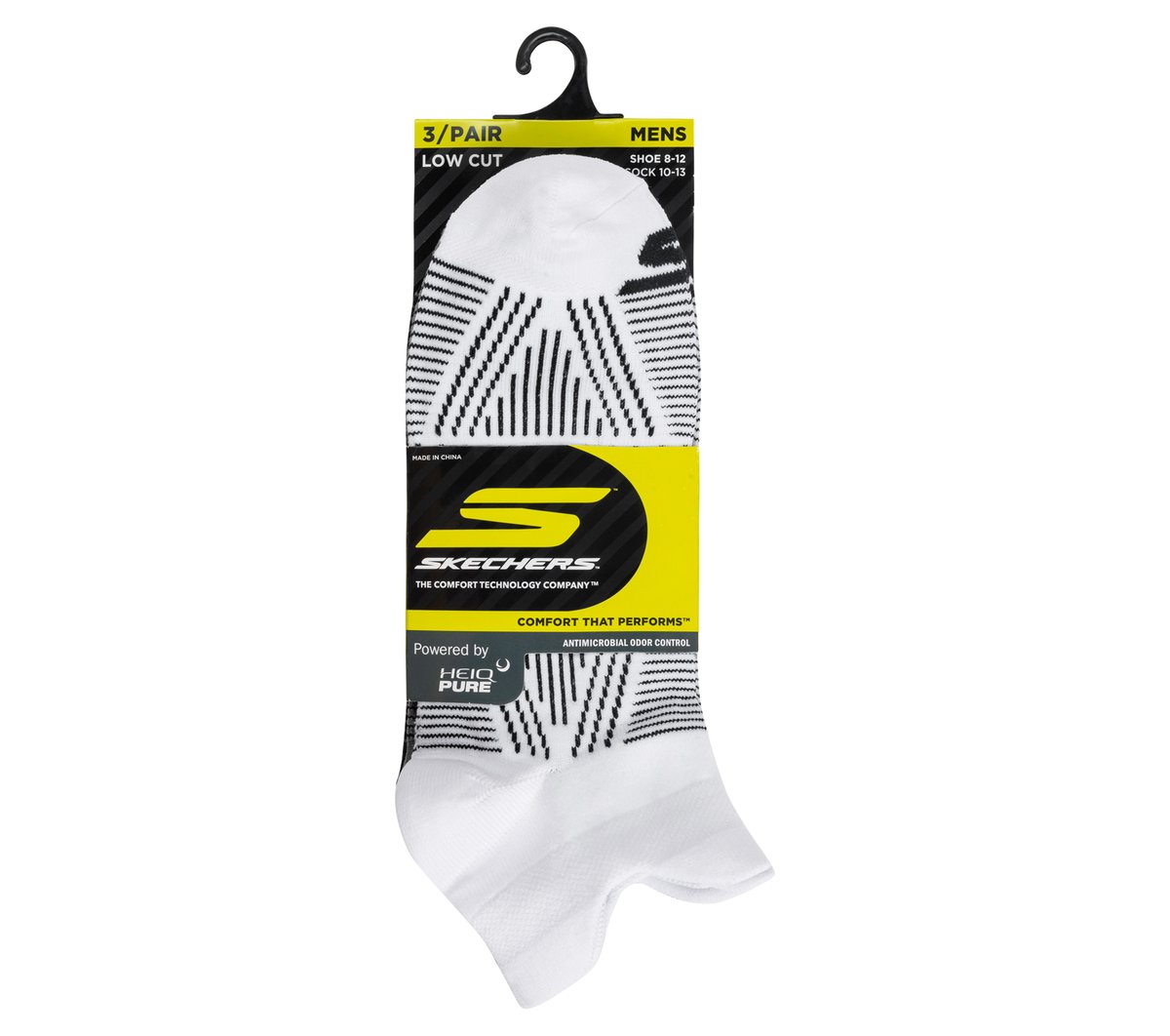 3 Pack Men's Performance Low Cut Pattern Socks | Skechers outlet