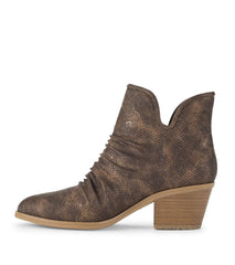 Baretraps Booties | Women Serenity Block Heel Bootie Taupe Metallic