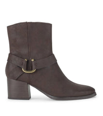 Baretraps Booties | Women Tiana Block Heel Bootie Dark Brown