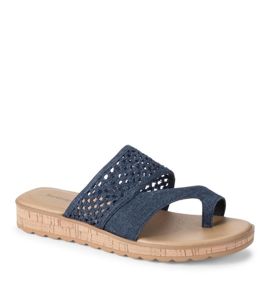 Baretraps Classic Comfort Sandals | Women Gibby Slide Sandal Dark Denim