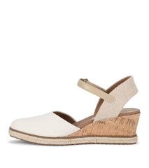 Baretraps Classic Comfort Sandals | Women Ocean Closed Toe Wedge Sandal Cream
