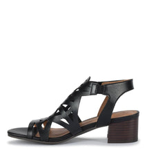 Baretraps Classic Comfort Sandals | Women Velvet Block Heel Sandal Black