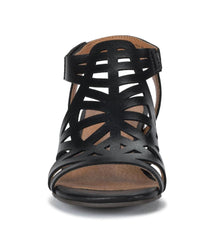 Baretraps Classic Comfort Sandals | Women Velvet Block Heel Sandal Black
