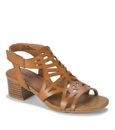 Baretraps Classic Comfort Sandals | Women Velvet Block Heel Sandal Caramel