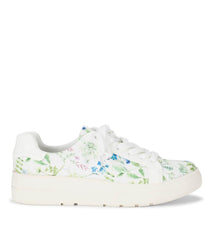 Baretraps Flats & Loafers | Women Nishelle Lace Up Sneaker White/multi Flower Canvas