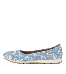 Baretraps Flats & Loafers | Women Prim Slip On Blue/white Flower Canvas