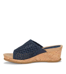 Baretraps Slides & Slip On Sandals | Women Flossey Wedge Slide Sandal Dark Denim