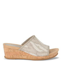 Baretraps Slides & Slip On Sandals | Women Flossey Wedge Slide Sandal Natural Ikat