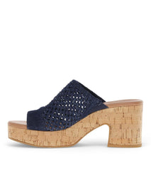 Baretraps Slides & Slip On Sandals | Women Michaela Block Heel Sandal Dark Denim