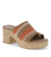 Baretraps Slides & Slip On Sandals | Women Michaela Block Heel Sandal Orange Aid Multi