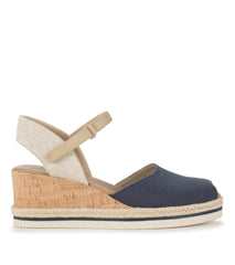 Baretraps Wedge Sandals | Women Acadia Peep Toe Wedge Sandal Navy Blue