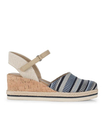 Baretraps Wedge Sandals | Women Alycia Closed Toe Wedge Sandal Navy Multi