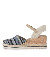 Baretraps Wedge Sandals | Women Alycia Closed Toe Wedge Sandal Navy Multi