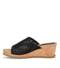 Baretraps Wedge Sandals | Women Flossey Wedge Slide Sandal Black