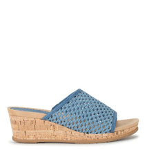 Baretraps Wedge Sandals | Women Flossey Wedge Slide Sandal Light Blue