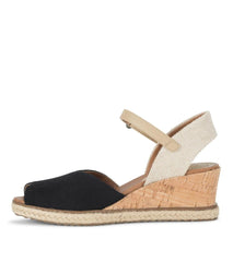 Baretraps Wedge Sandals | Women Odetta Espadrille Wedge Sandal Black Canvas