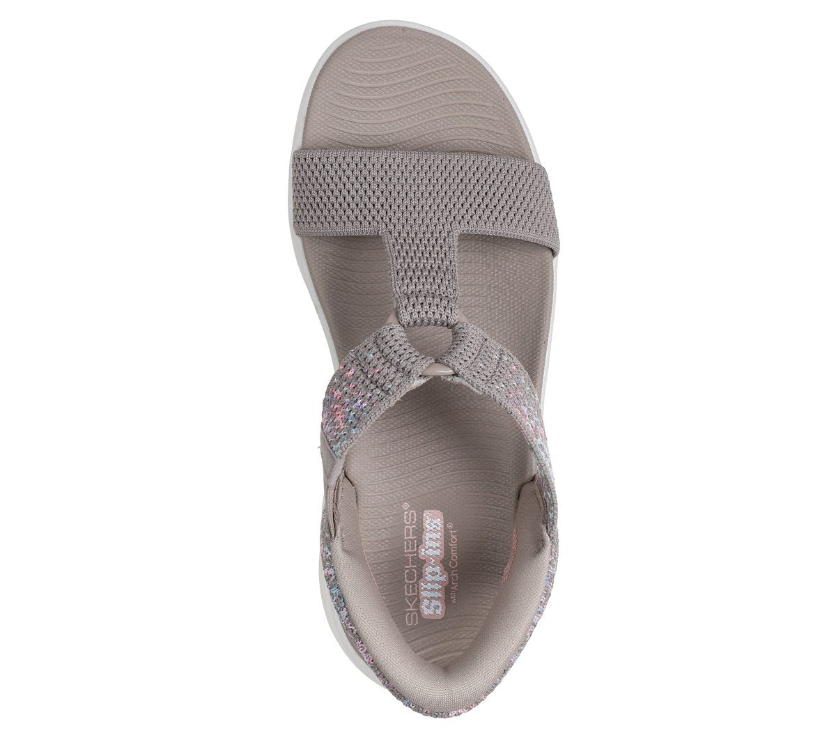 Slip-ins: GO WALK Massage Fit Sandal - Confetti Sky | Women Skechers outlet