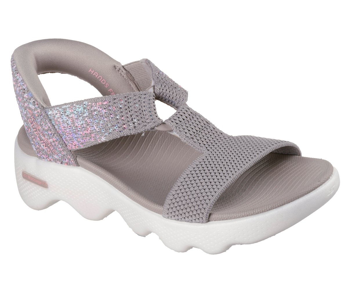 Slip-ins: GO WALK Massage Fit Sandal - Confetti Sky | Women Skechers outlet
