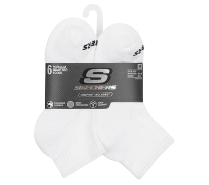 6 Pack Core Quarter Medium Socks | Skechers online shop