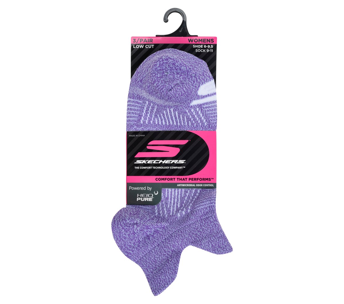 3 Pack Women's Performance Low Cut Pattern Socks | Skechers discount
