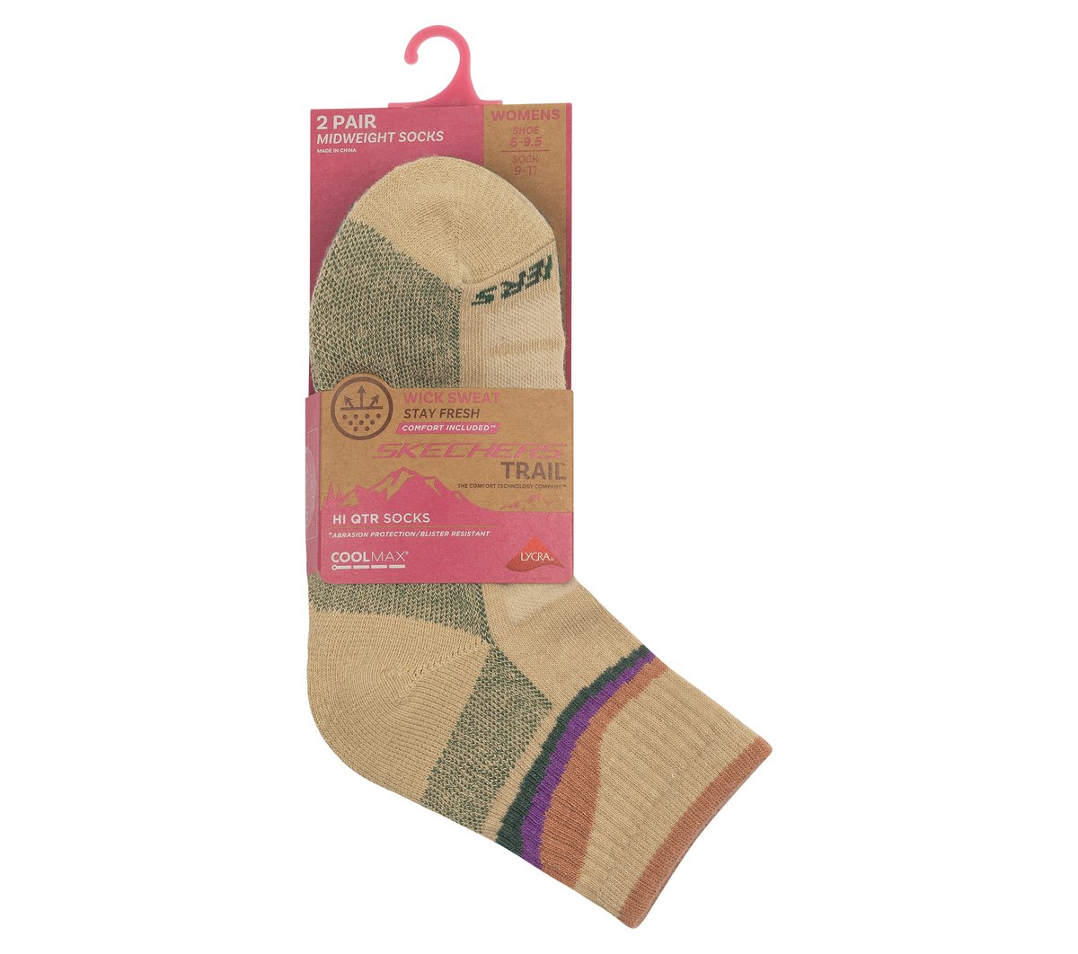 2 Pack Women's Trail Quarter Socks | Skechers outlet