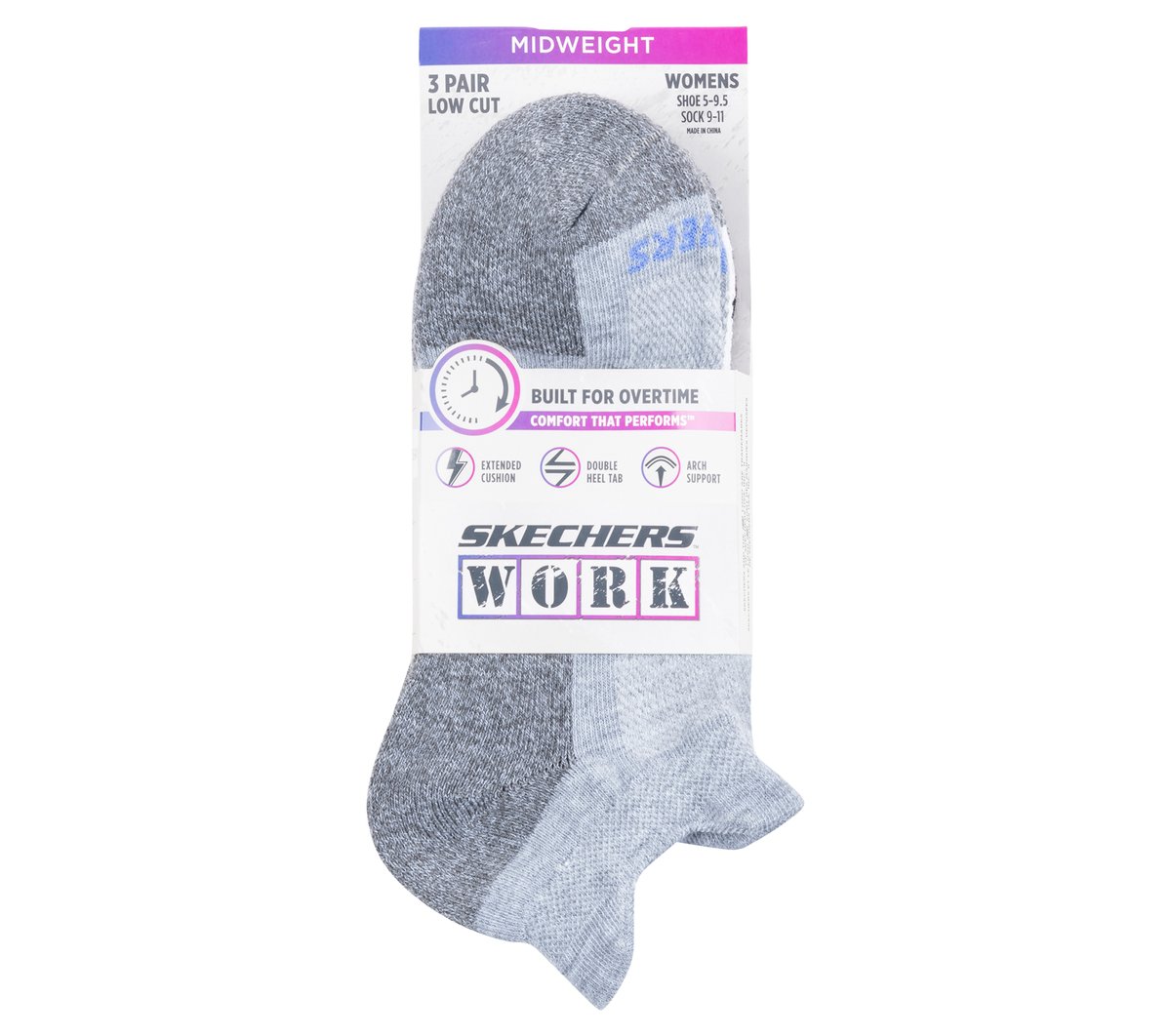 Work: Lowcut Heel Tab Socks - 3 Pack | Skechers online
