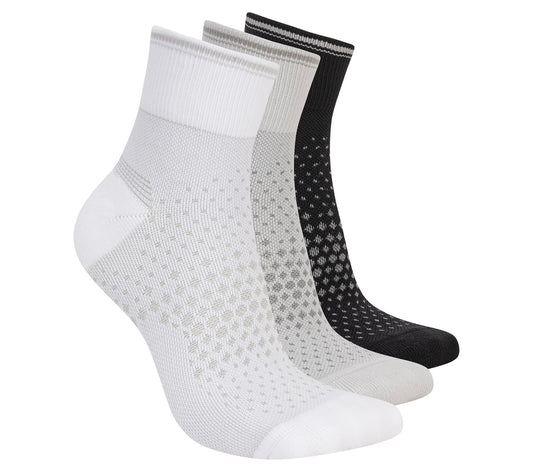3 Pack Women's Reflective Performance Quarter Socks | Skechers discount