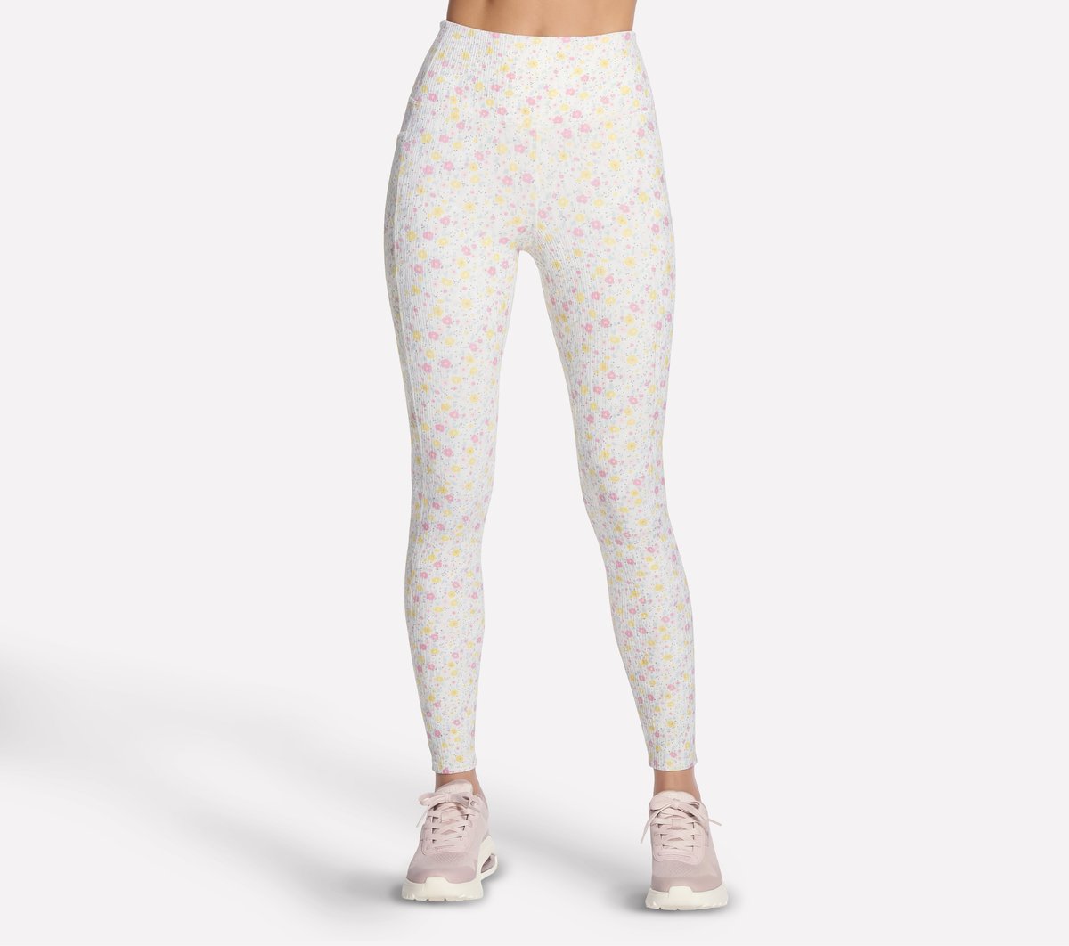 GO WALK Rib Floral Full Length High-Waisted Legging | Women Skechers on sale