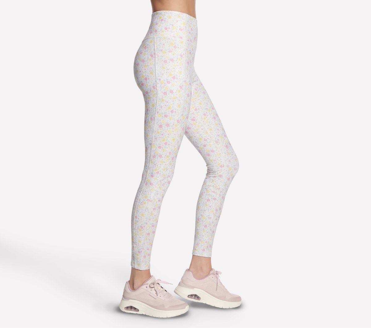 GO WALK Rib Floral Full Length High-Waisted Legging | Women Skechers on sale