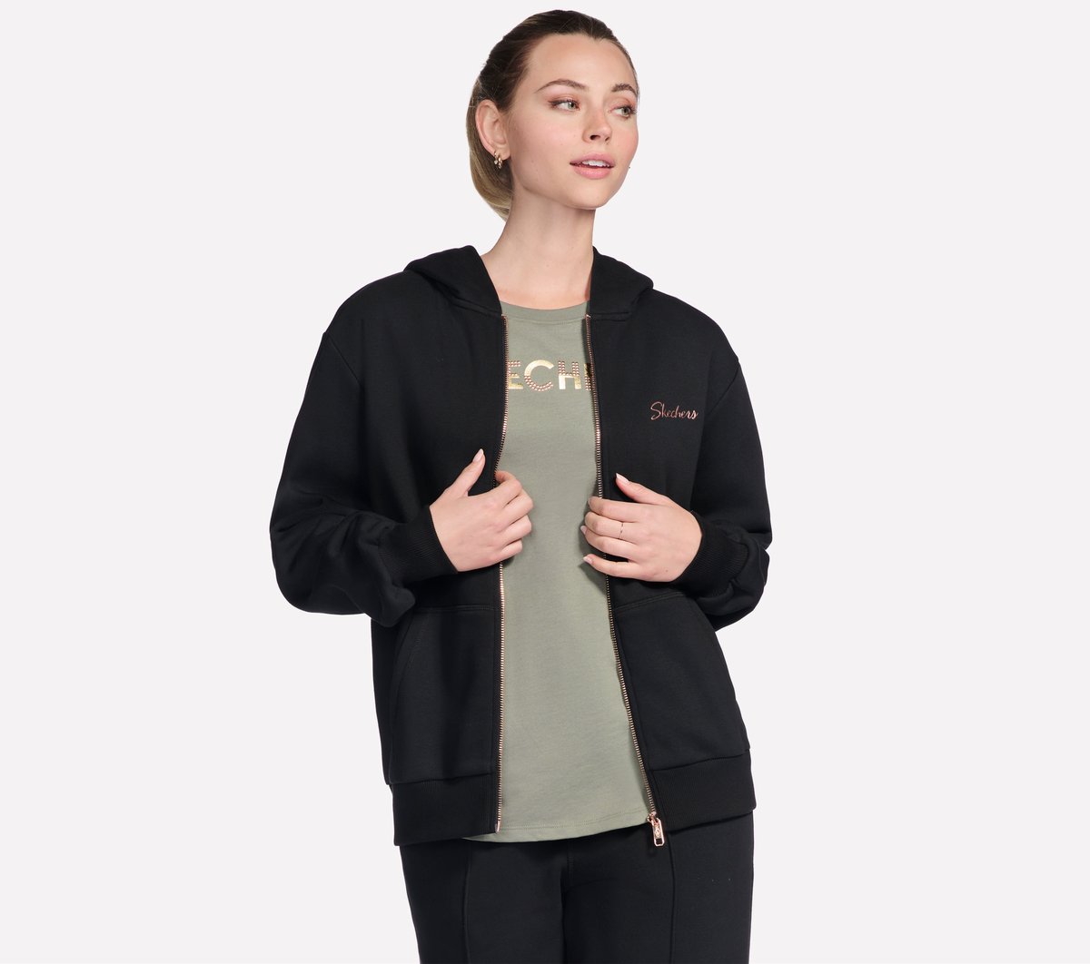 SKECH SWEATS Signature Full Zip Hoodie | Women Skechers outlet