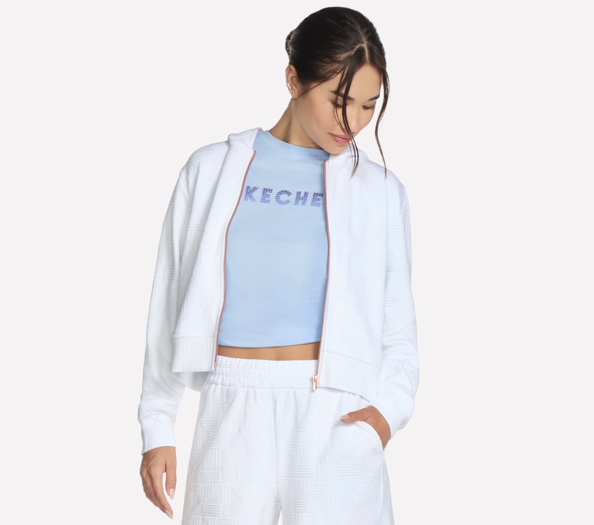GO WALK Everywhere Diamond Full Zip Jacket | Women Skechers discount