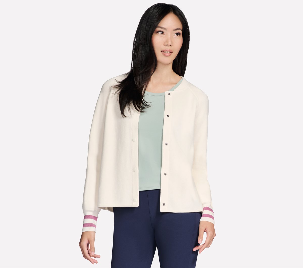 GO WALK Reflection Sweater Bomber | Women Skechers discount