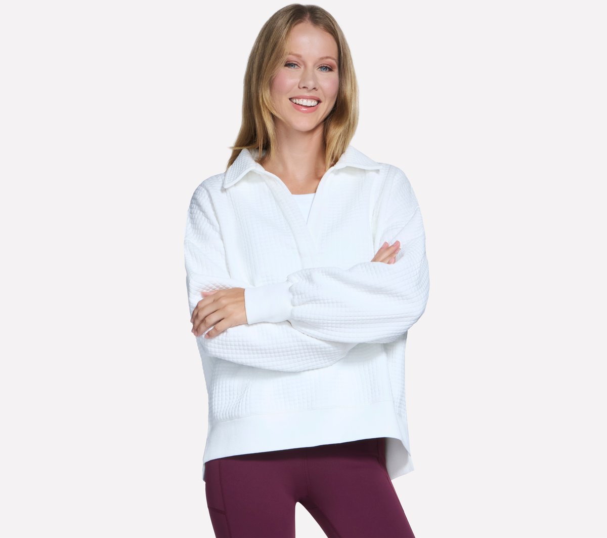 Downtown Cozy Fit Collared Long Sleeve | Women Skechers for sale