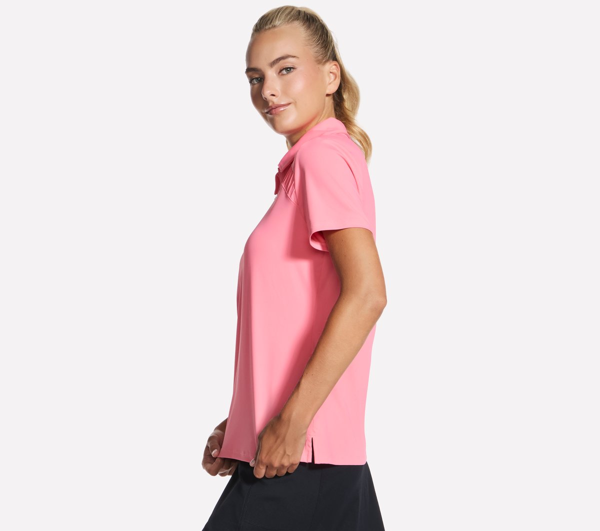 GO GOLF Short Sleeve Birdie Zip Front Polo | Women Skechers for sale