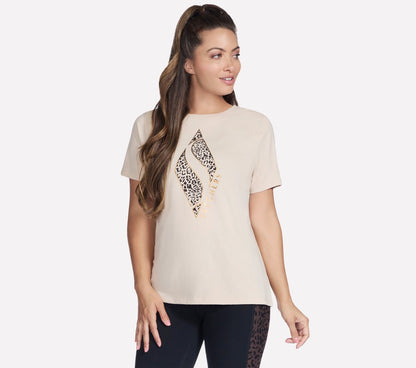 Diamond Cheetah Short Sleeve Tee | Women Skechers on sale