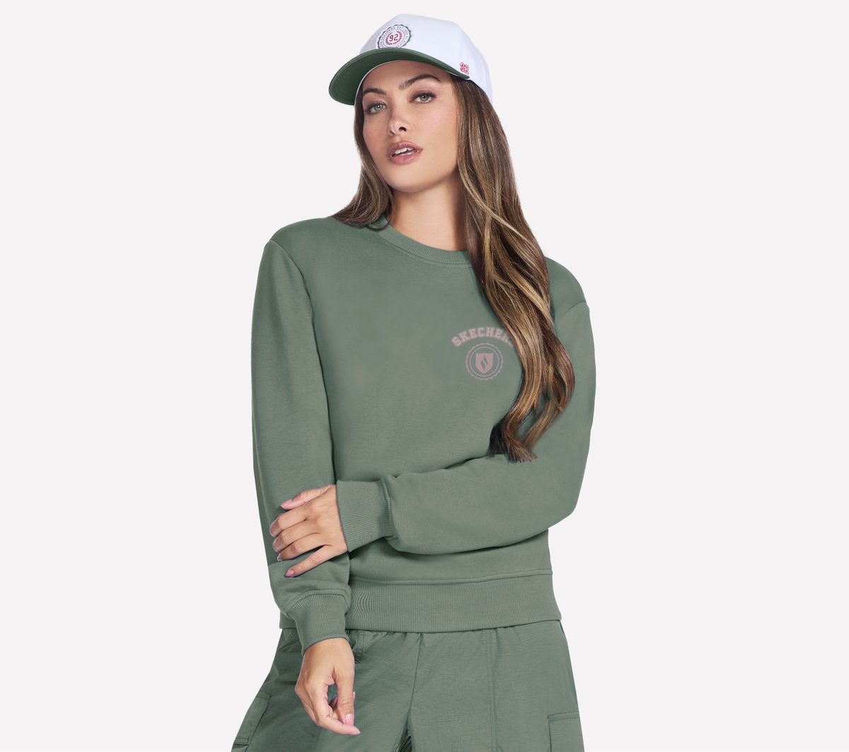 Collegiate Crest Crewneck | Women Skechers on sale