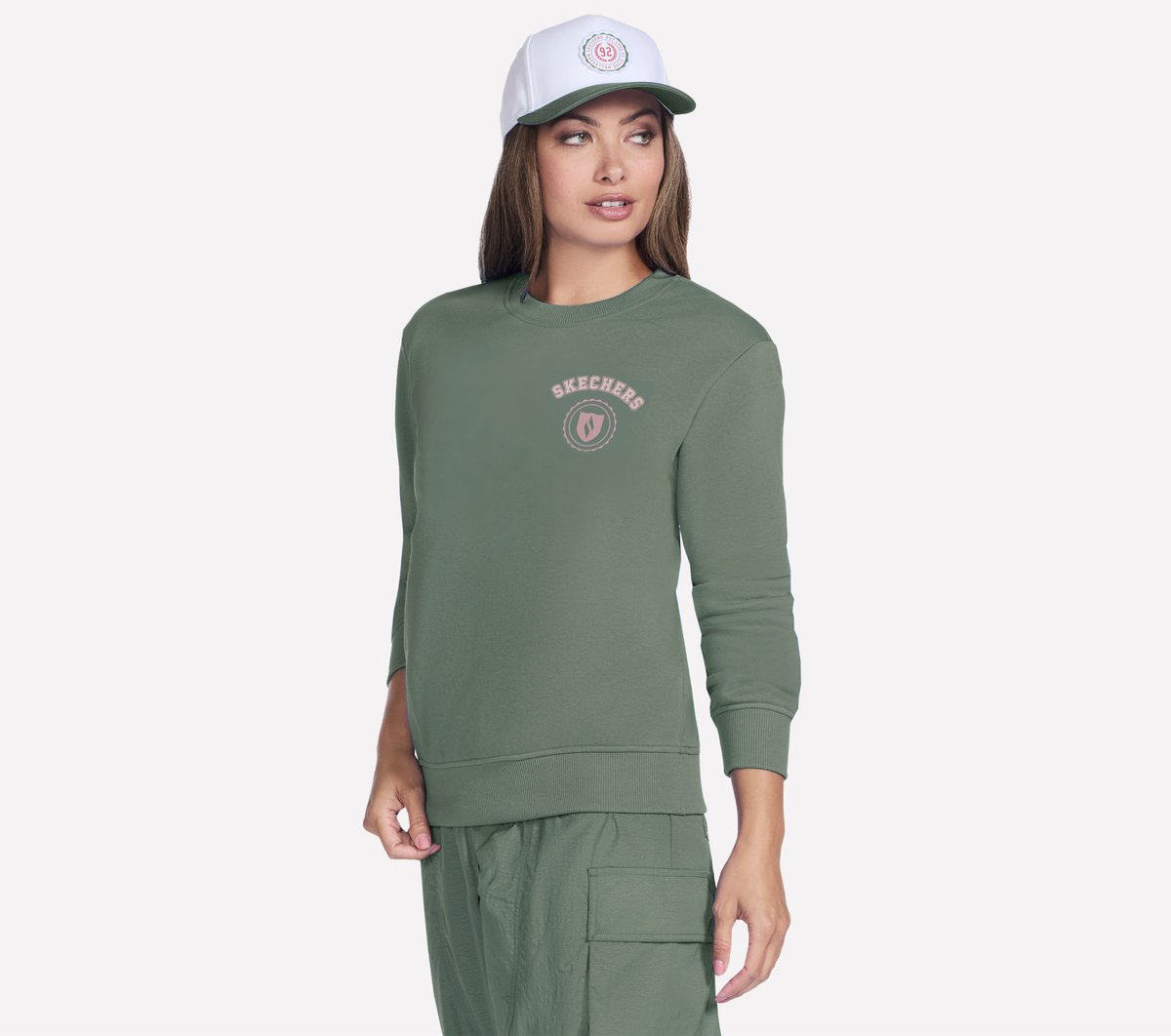 Collegiate Crest Crewneck | Women Skechers on sale