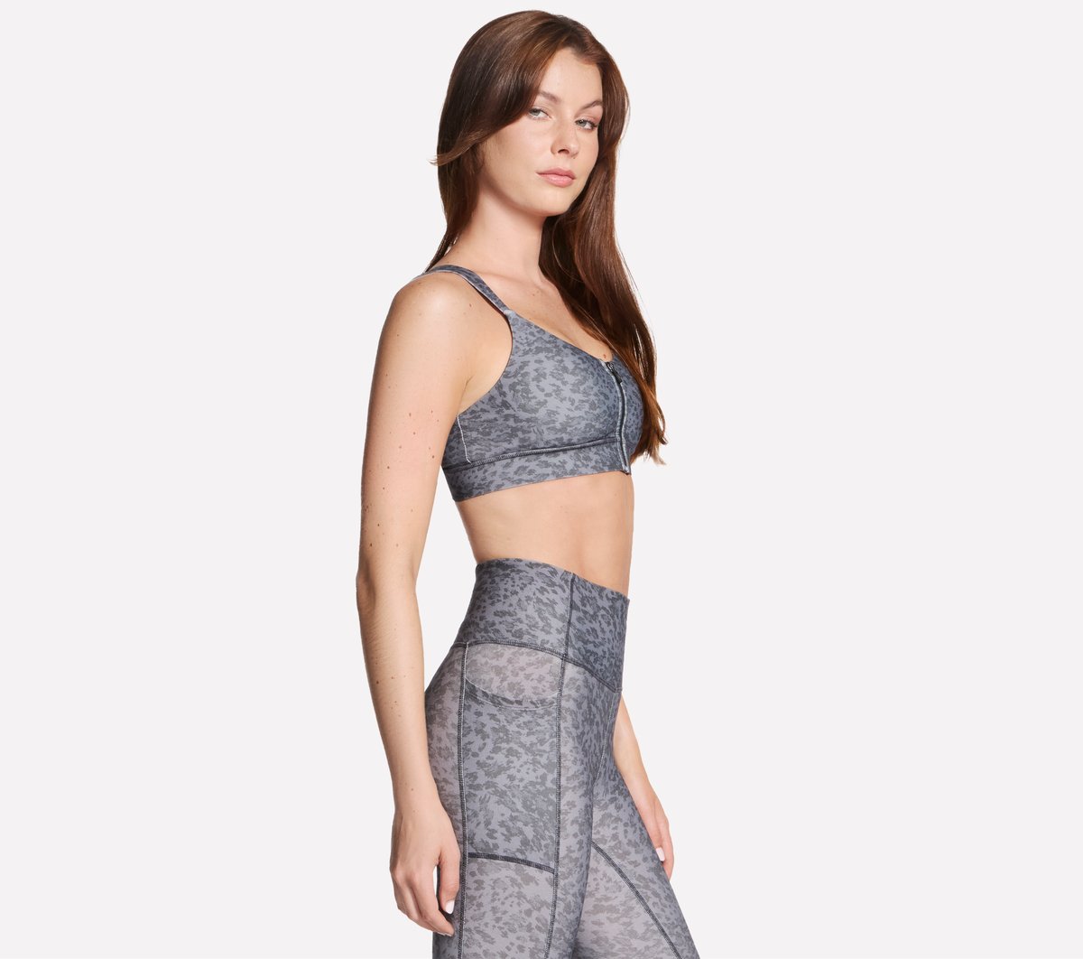GO WALK Evolution Printed Zip Front Bra | Women Skechers sale