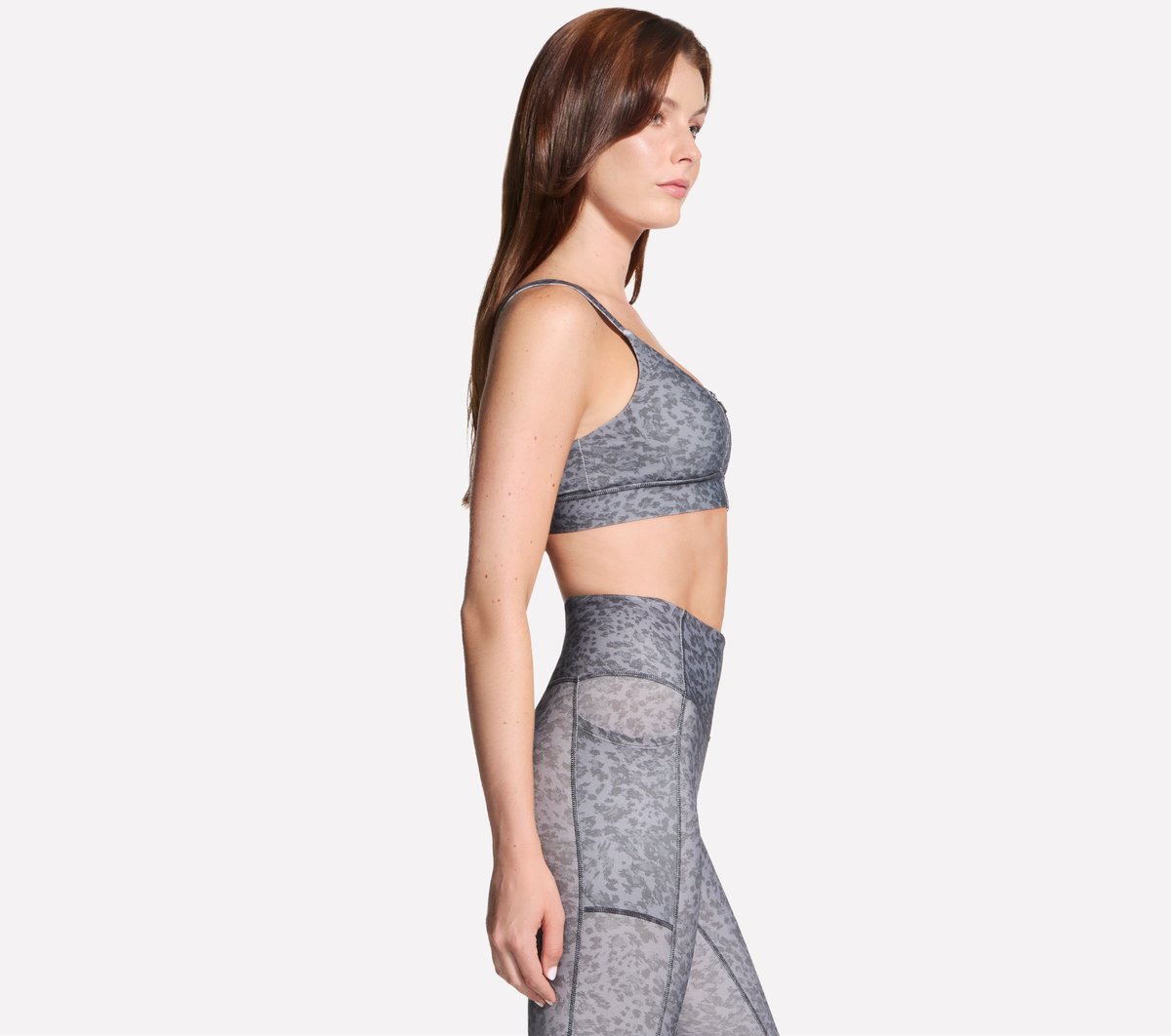GO WALK Evolution Printed Zip Front Bra | Women Skechers sale