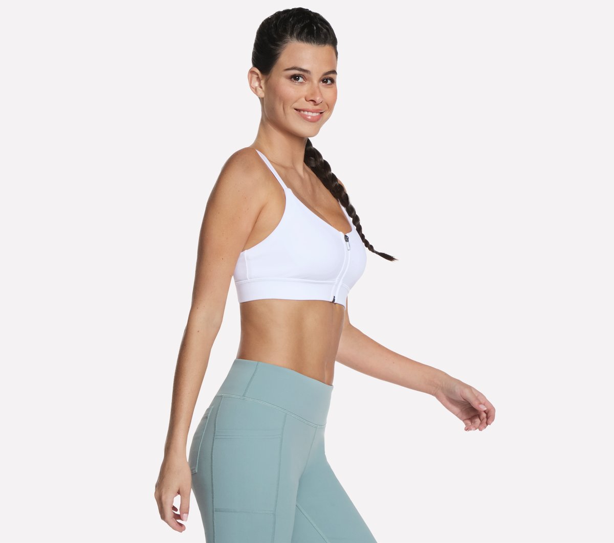 GO WALK Evolution Zip Front Bra | Women Skechers for sale