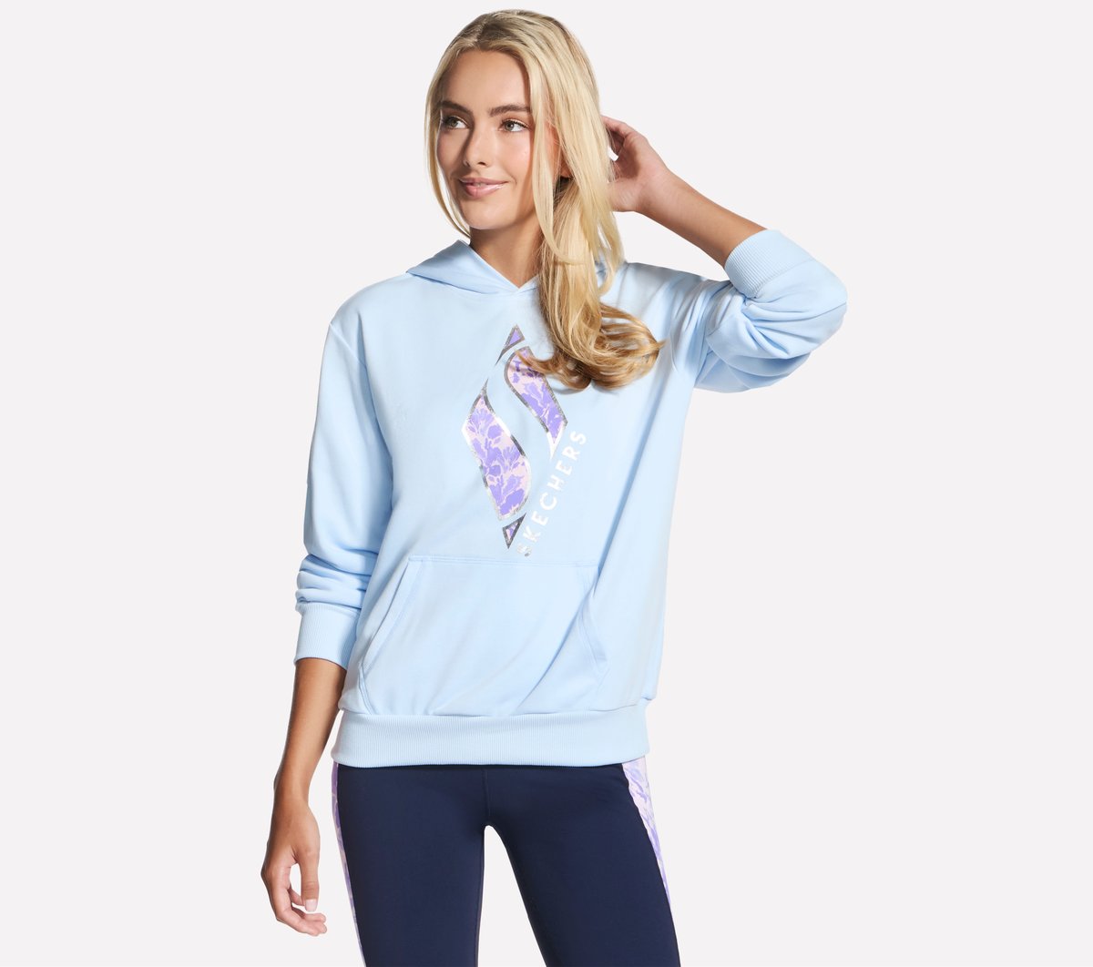 Floral Diamond Pullover Hoodie | Women Skechers on sale