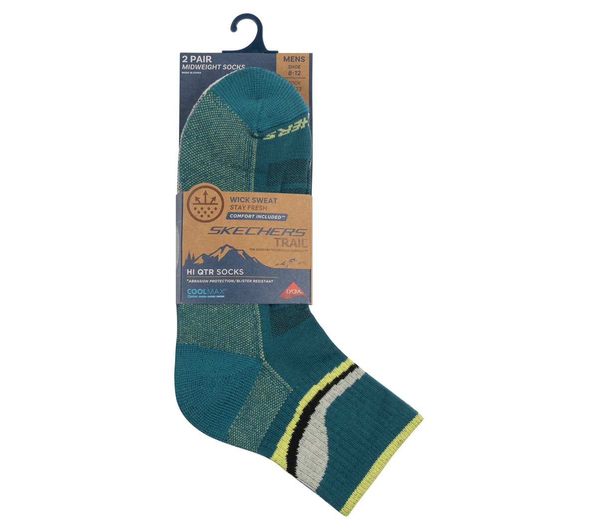 2 Pack Men's Quarter Trail Socks | Skechers discount