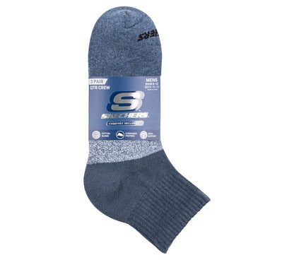 3 Pack Men's Colorblock Quarter Socks | Skechers outlet