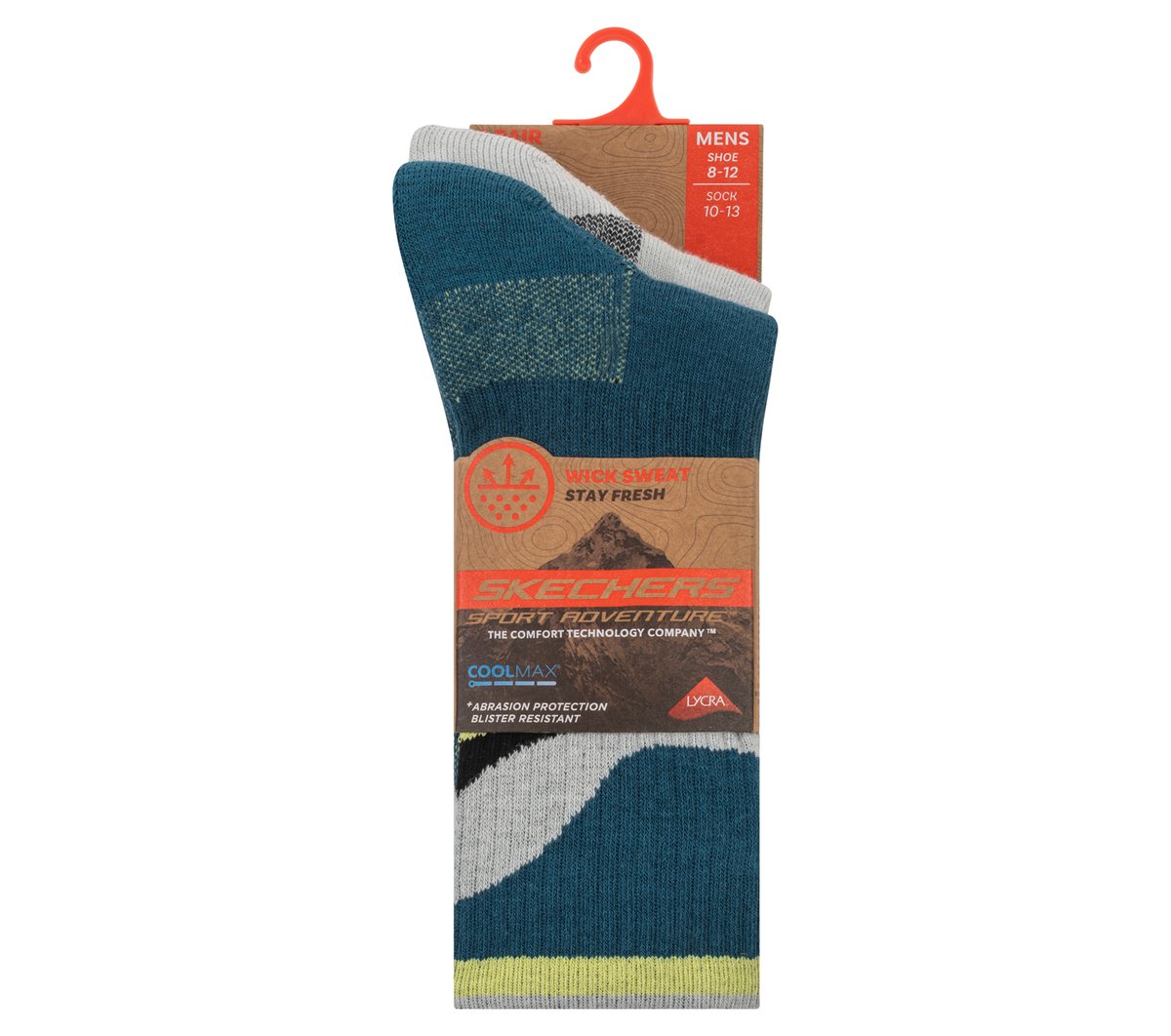 2 Pack Men's Crew Trail Socks | Skechers for sale