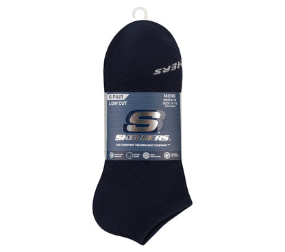 6 Pack Men's Low Cut Texture Knit Socks | Skechers online