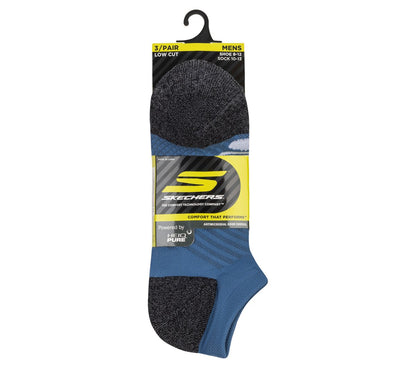 3 Pack Men's Terry Low Cut Socks | Skechers for sale