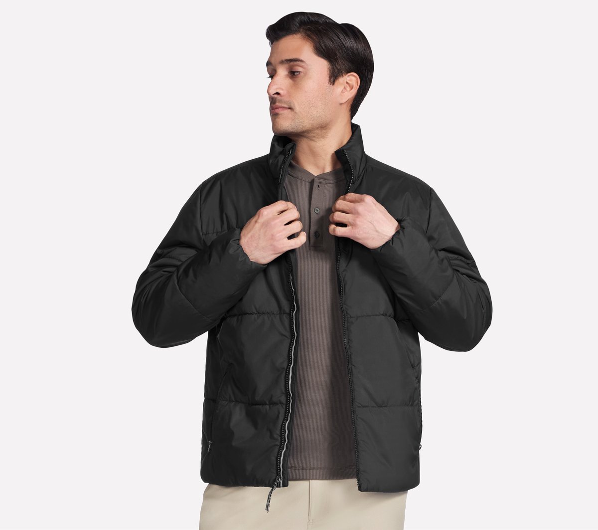 GO SHIELD Cozy Fit Traverse Down Jacket | Men Skechers discount