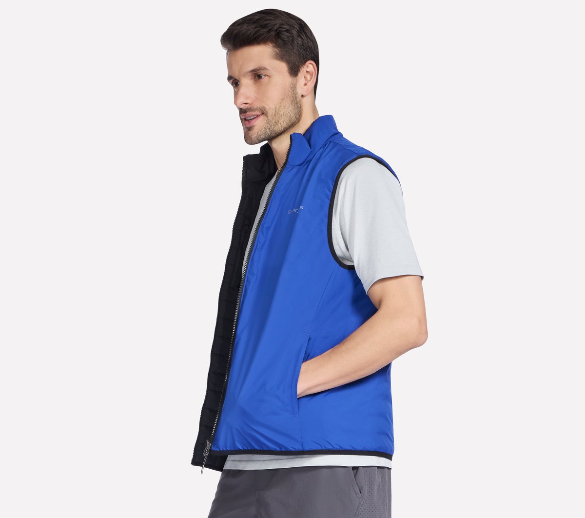 GO SHIELD Cozy Fit Altitude Reversible Vest | Men Skechers for sale