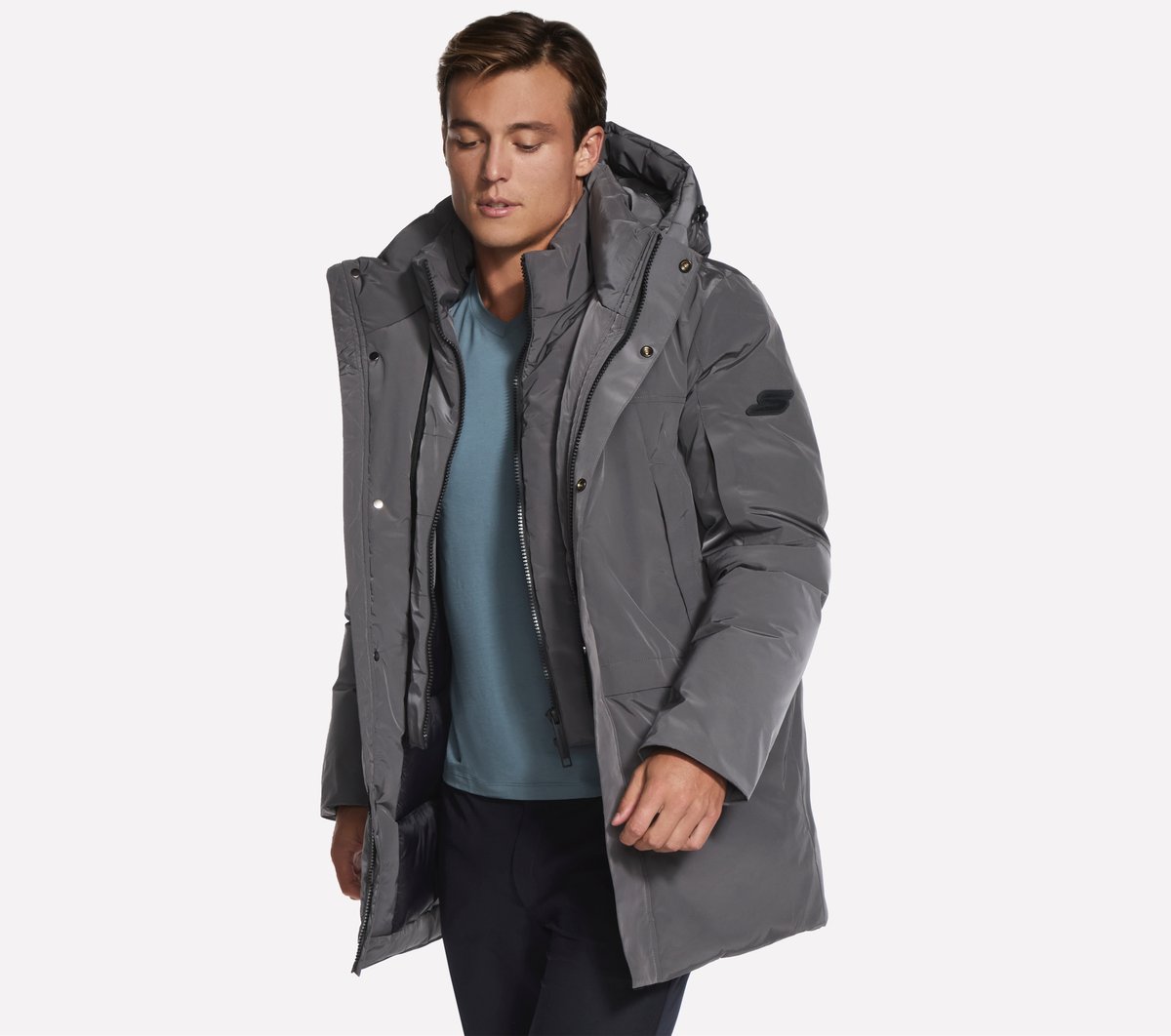 Non-Quilted Parka | Men Skechers discount